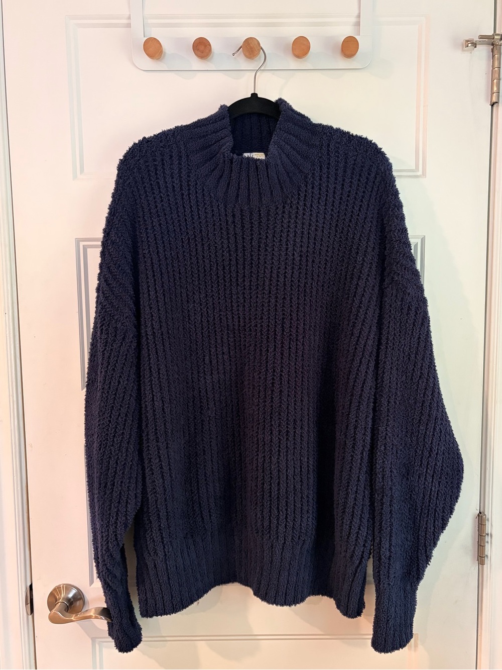 Aerie Women’s Navy Chunky Knit Mock Neck Sweater | XL